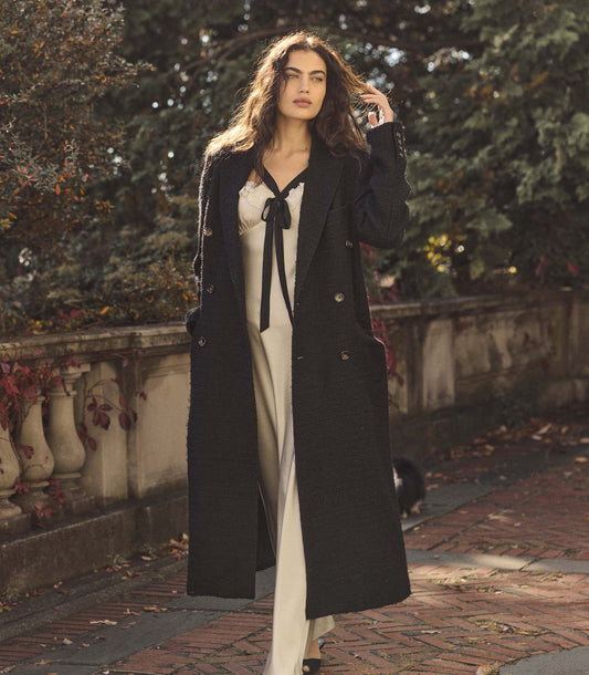WILHELMINA COAT -- BLACK